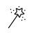 Icon of a magic wand in black