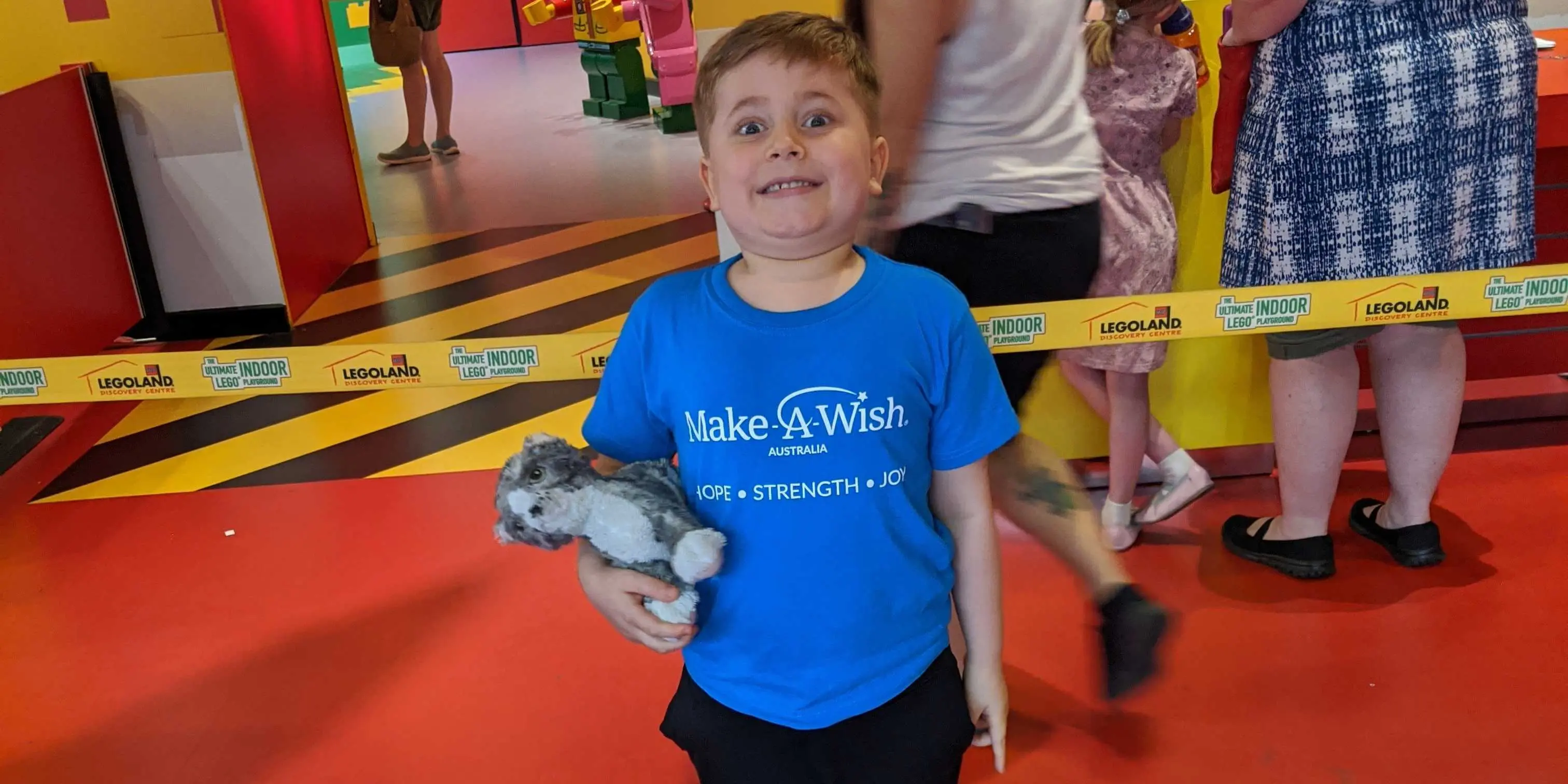 Make-A-Wish Australia wish kid Zach standing in LEGOLAND