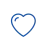 Icon of a heart symbol in blue