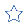 Icon of a star in blue