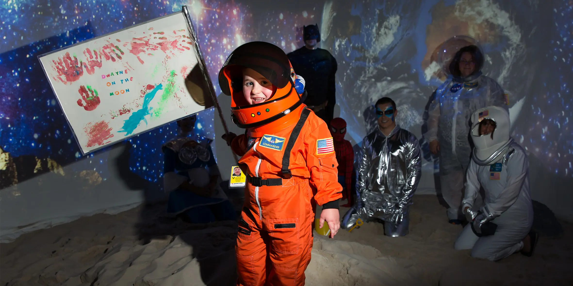 Make A Wish Australia Children's Charity - Dwayne on his wish to go to the moon with his flag