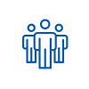 Icon of a group of people in blue