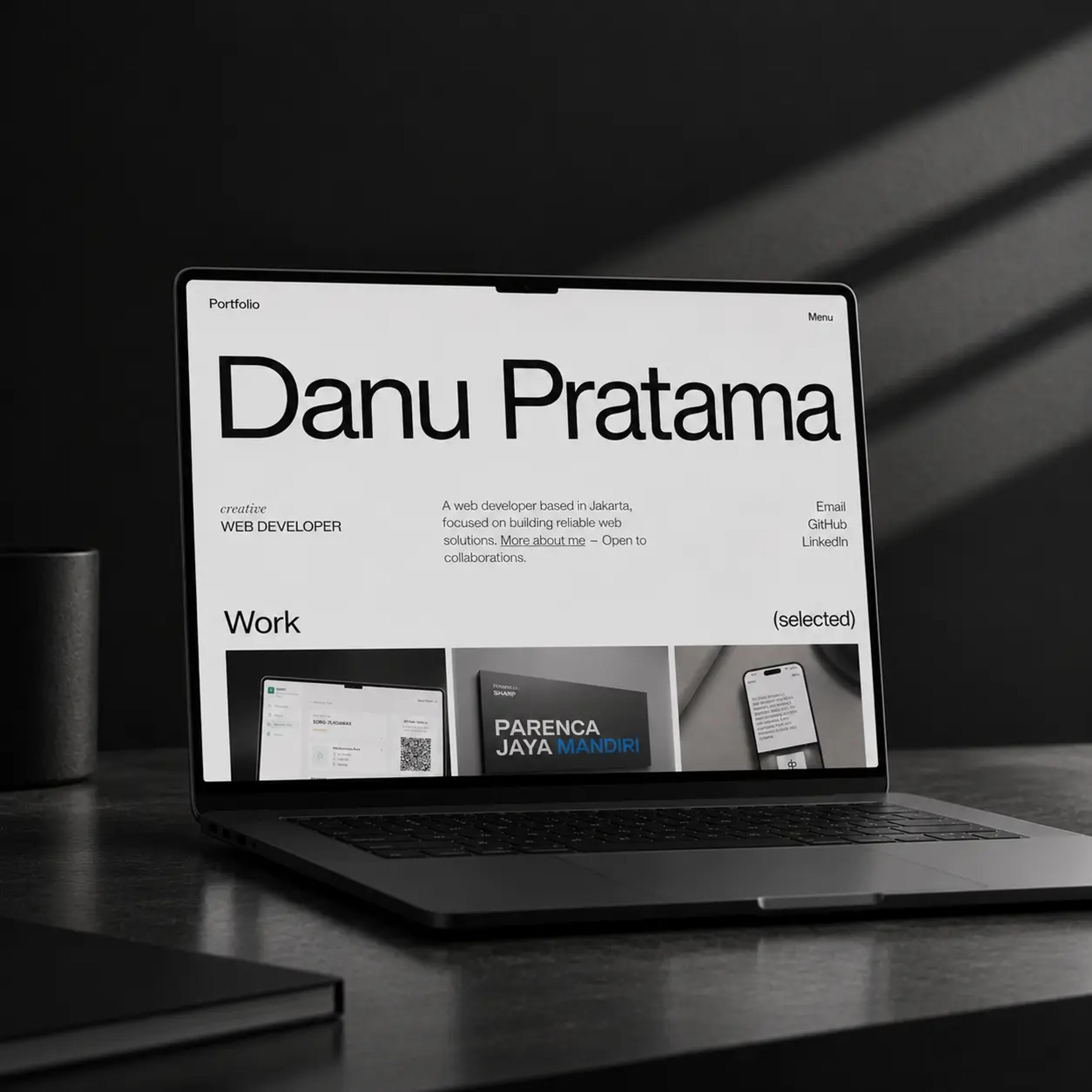 Personal Portfolio by Danu Pratama as a Web Developer