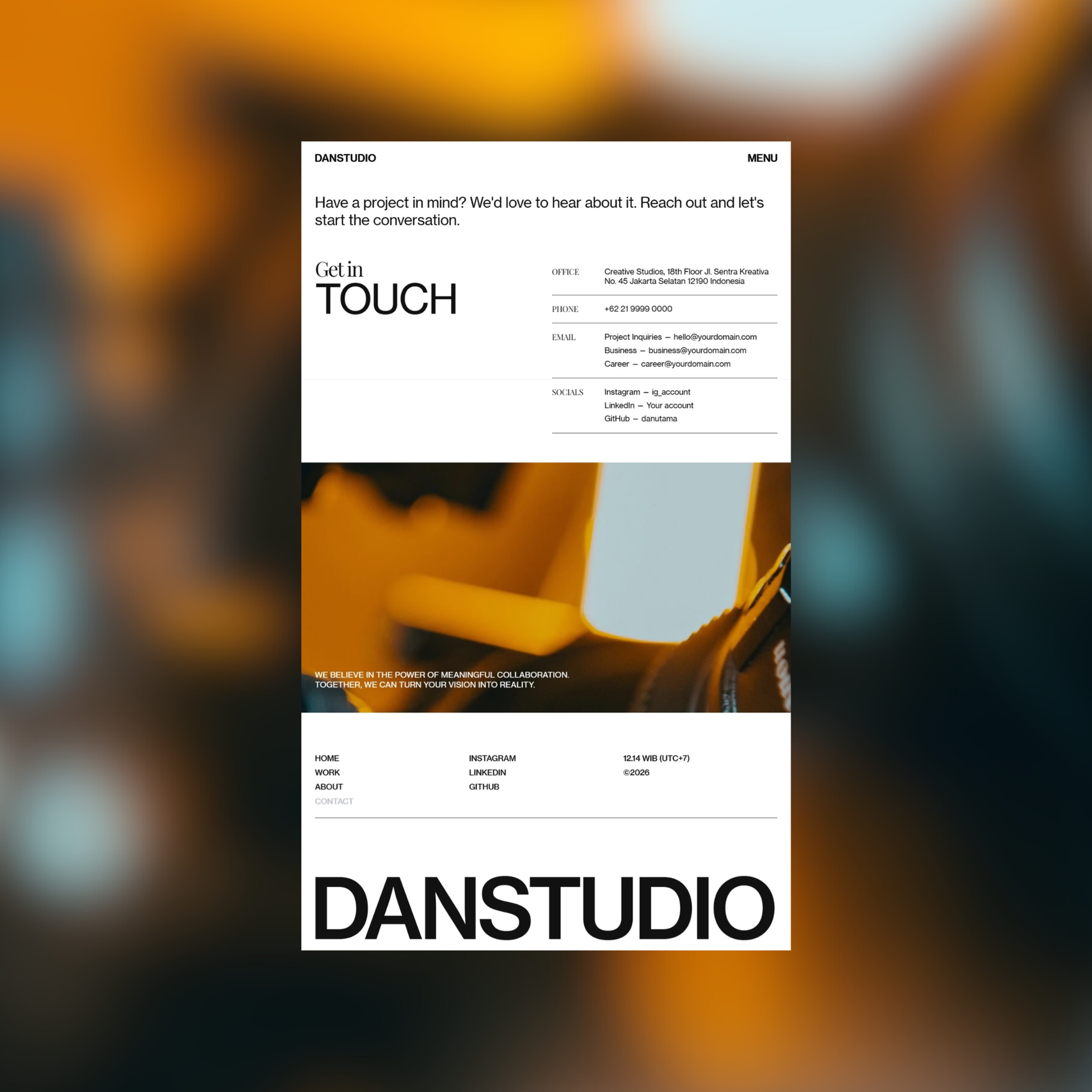 Danstudio Template image 2