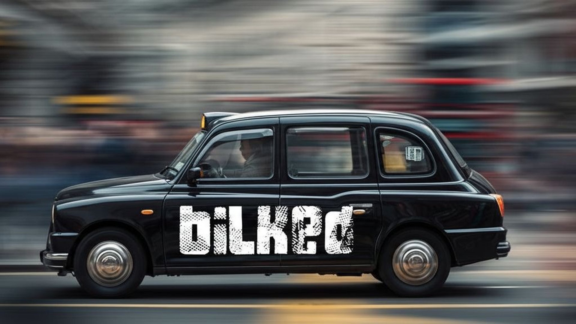 SOS Cabs taxi at night