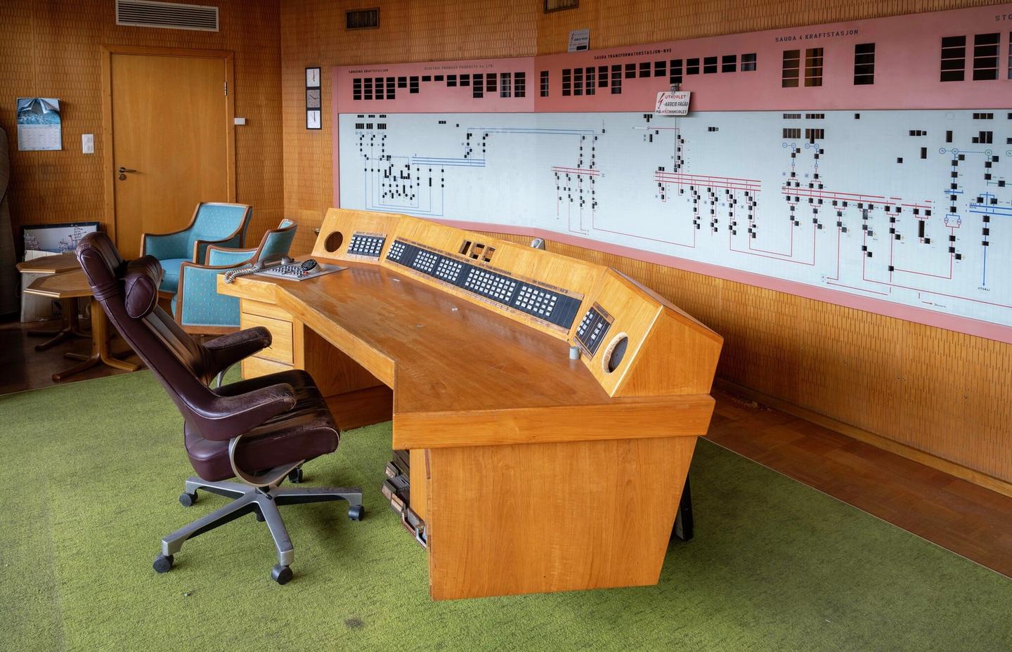 Bilde fra kontrollrommet i Sauda III.