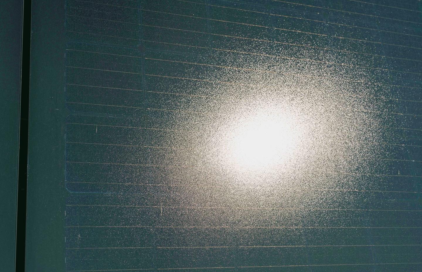 Nærbilde av solceller