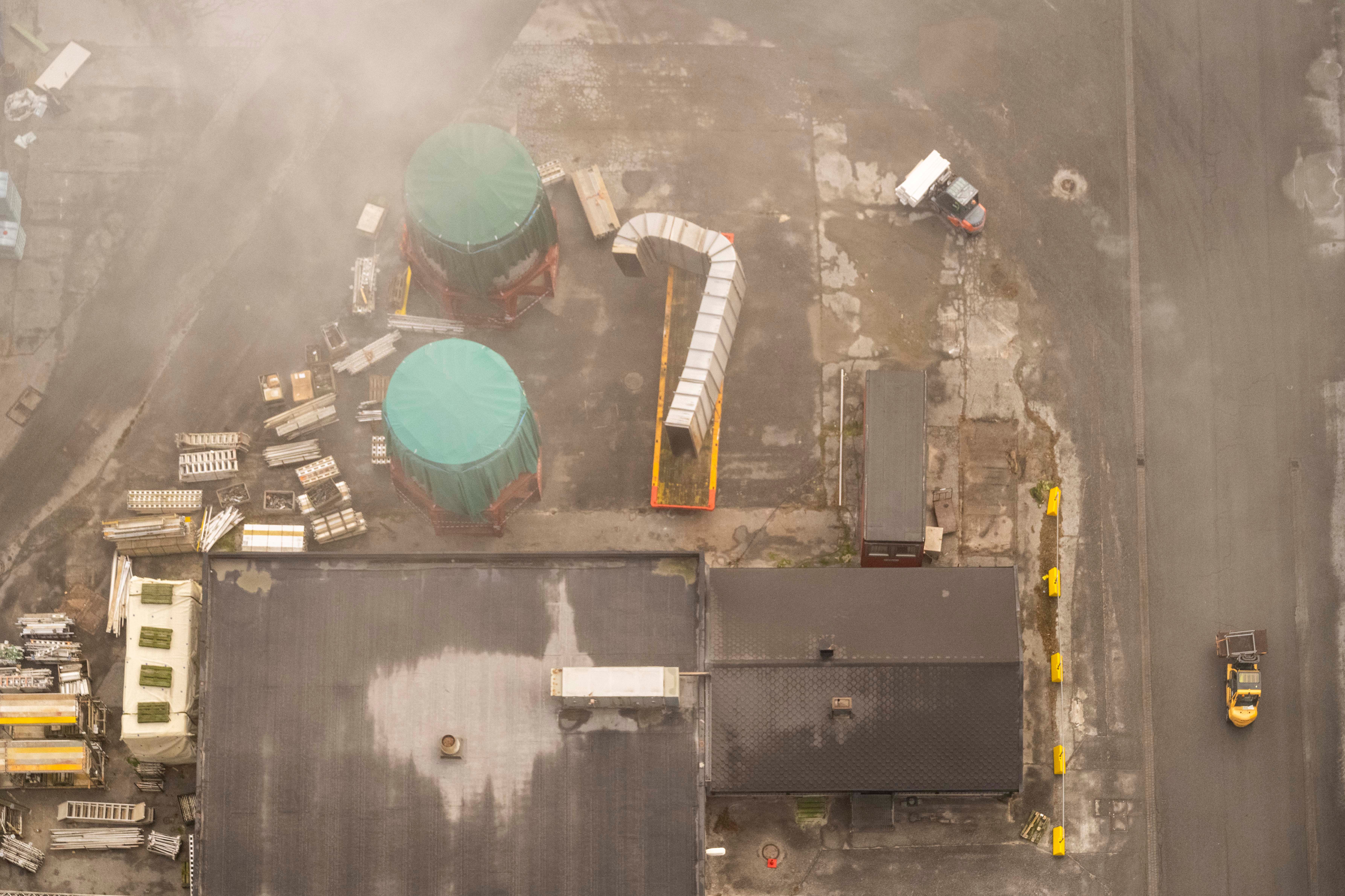 Dronebilde over industriområdet på Herøya 