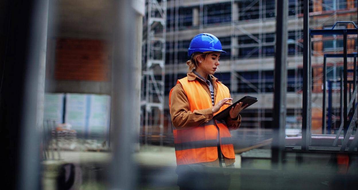 Ansatt i et anleggsområde