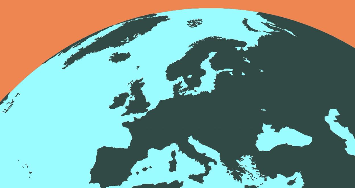 Illustrasjonskart over Europa