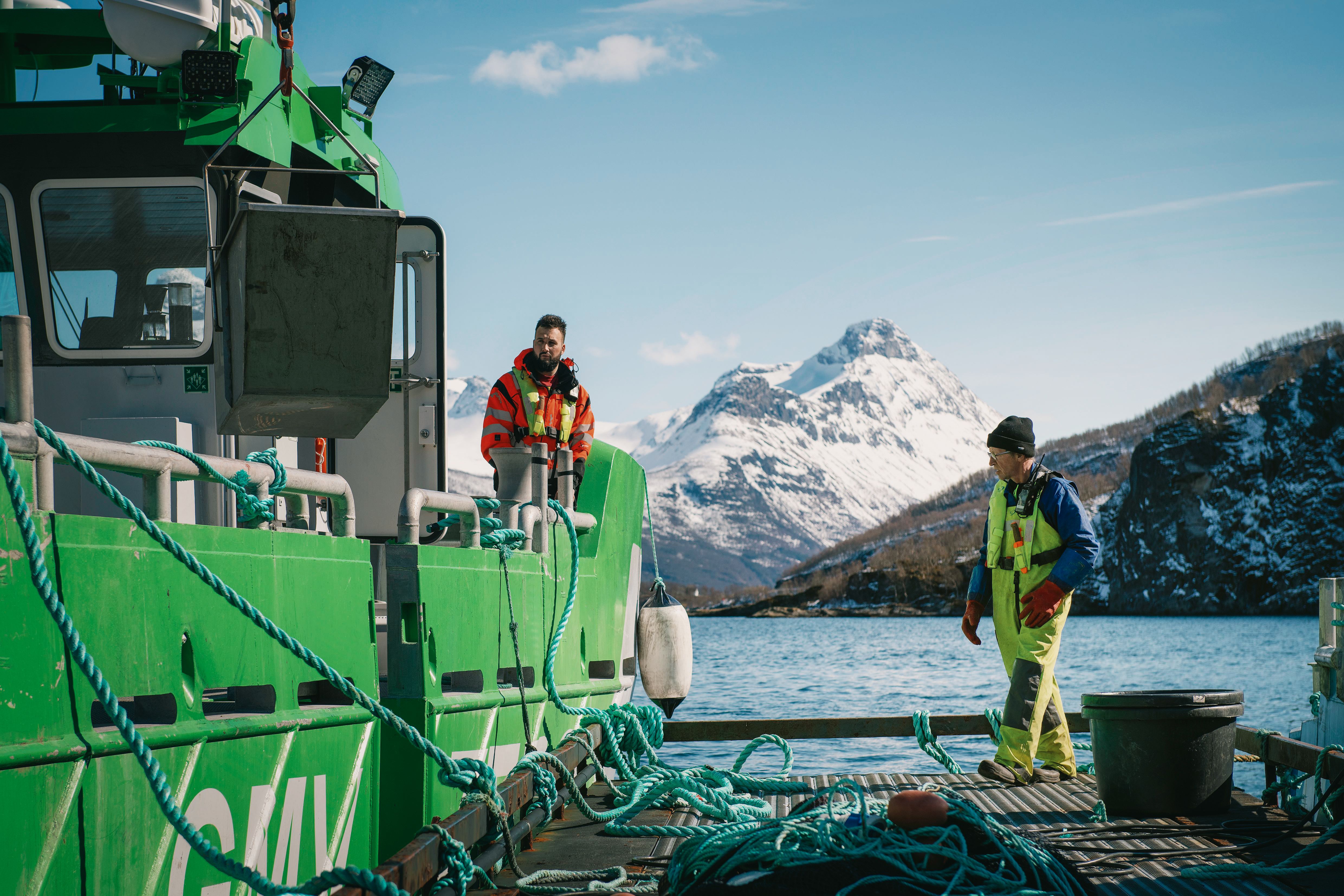 "Astrid Helene" ligger fortøyd hos Northern Lights Salmon.