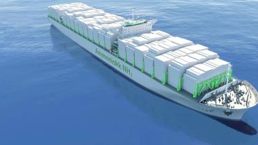 3d-illustrasjon av et ammoniakkfartøy