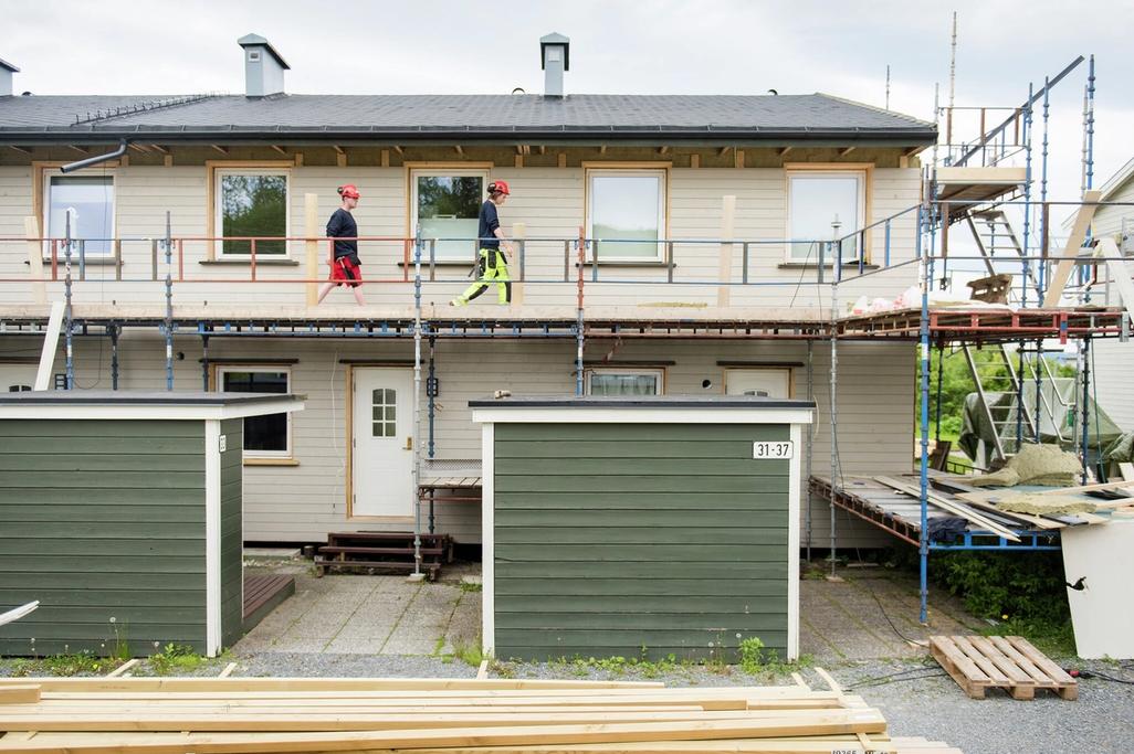 Rekkehus under oppussing