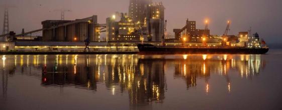Fra havna på Herøya i Porsgrunn
