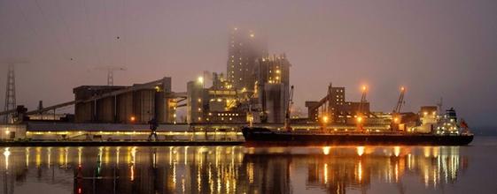 Fra havna på Herøya i Porsgrunn