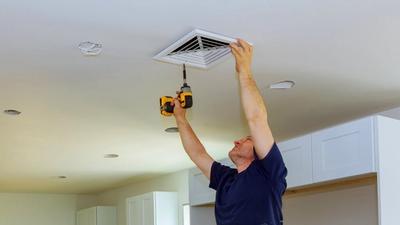 Montering av spjeld til balansert ventilasjon i bolig