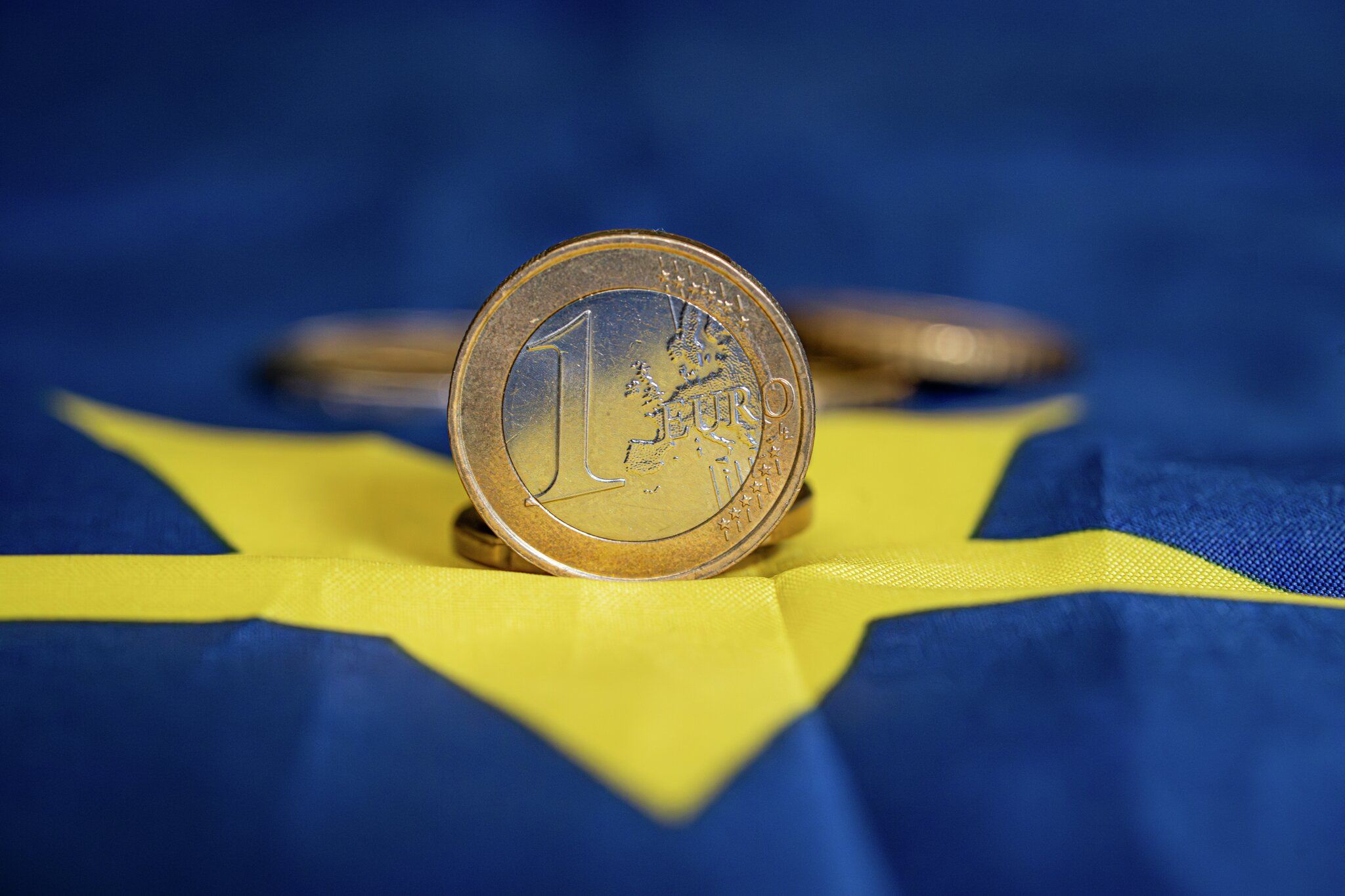 Euro på EU-flagg