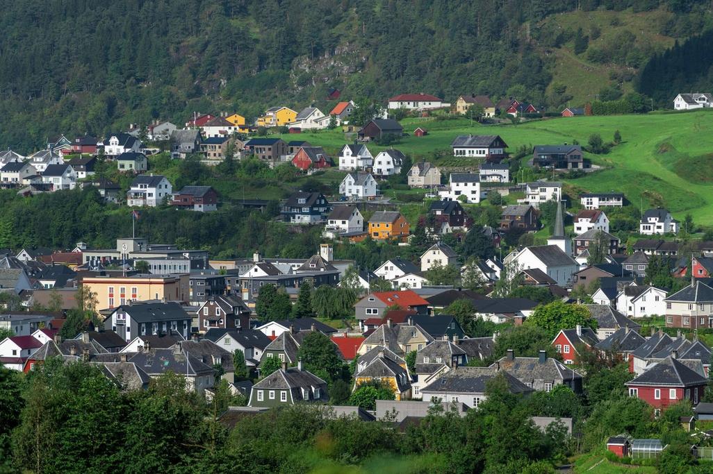 Sauda sentrum i dag.