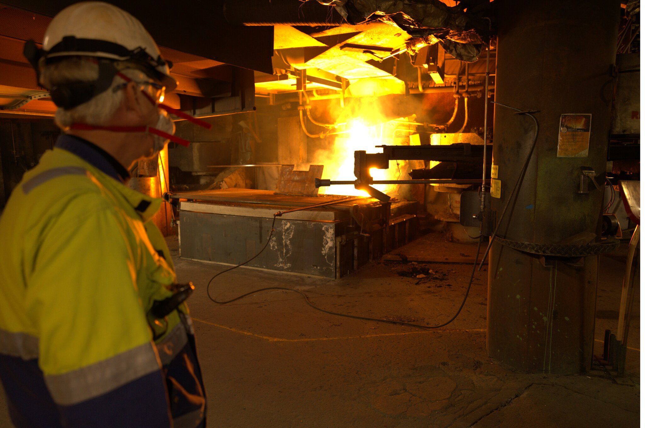 Arbeid ved smelteovn