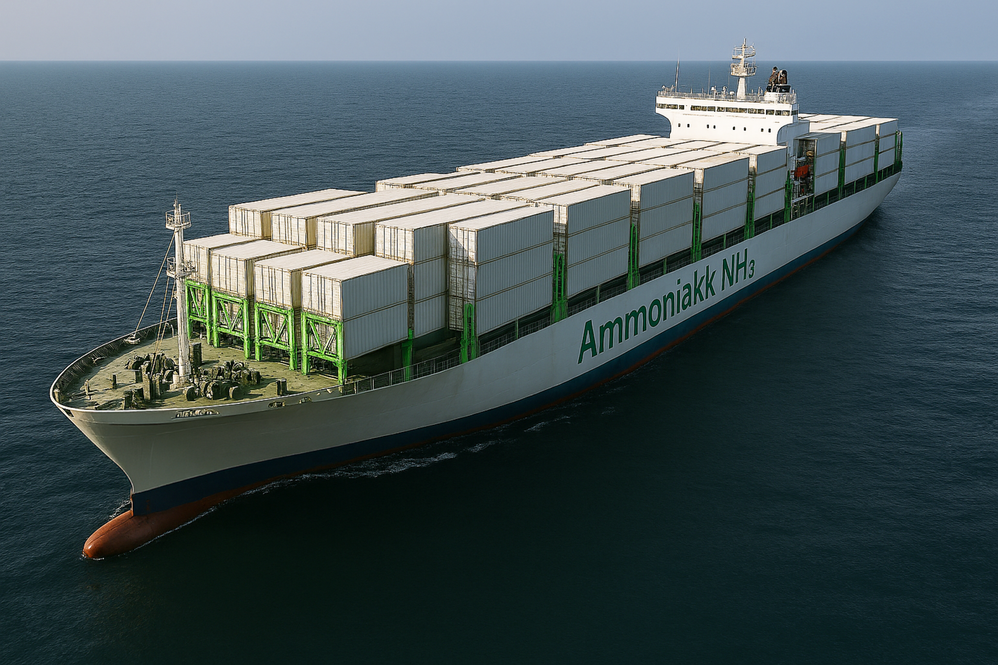 3d-illustrasjon av et ammoniakkfartøy