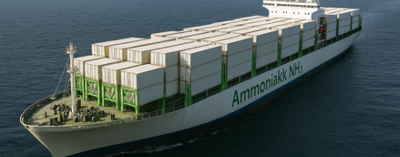3d-illustrasjon av et ammoniakkfartøy