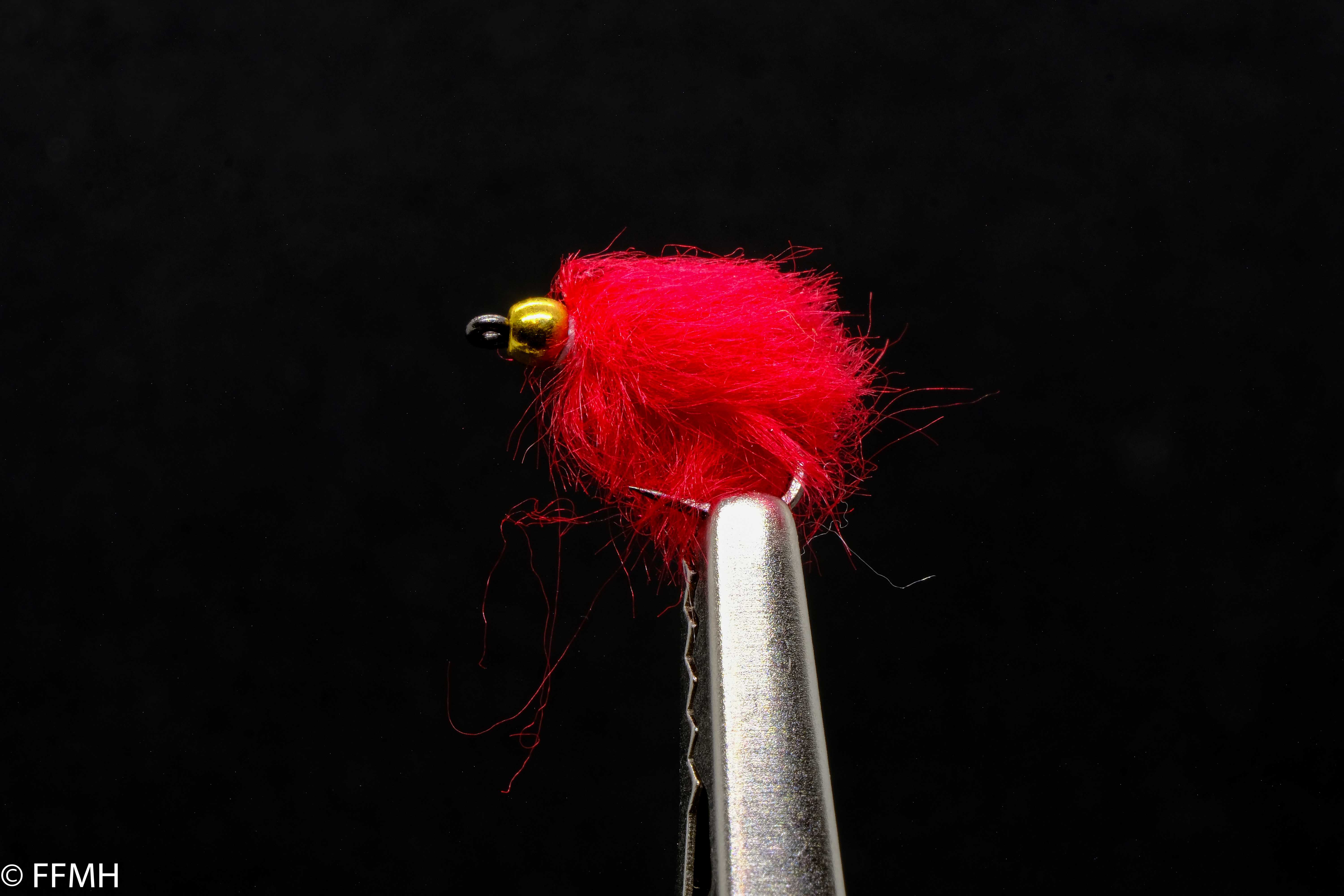 Egg Red – auffällige Lachsei-Imitation in kräftigem Rot mit Goldkopf, ideal zur Reizwirkung bei trübem Wasser und aktiven Forellen