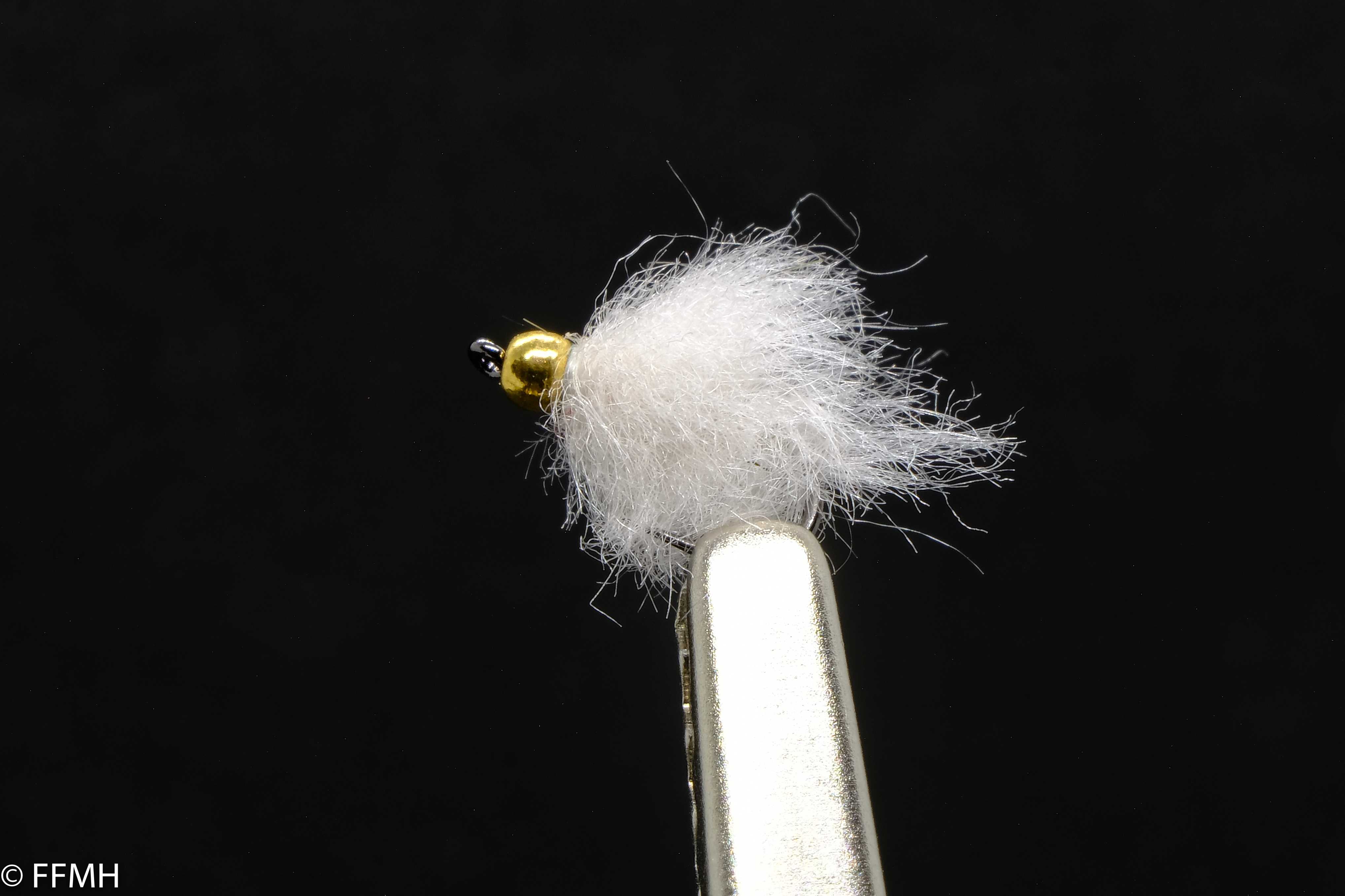 Egg White – schneeweiße Lachsei-Imitation mit goldfarbenem Kopf, ideal für vorsichtige Forellen und Saiblinge in klarem Wasser