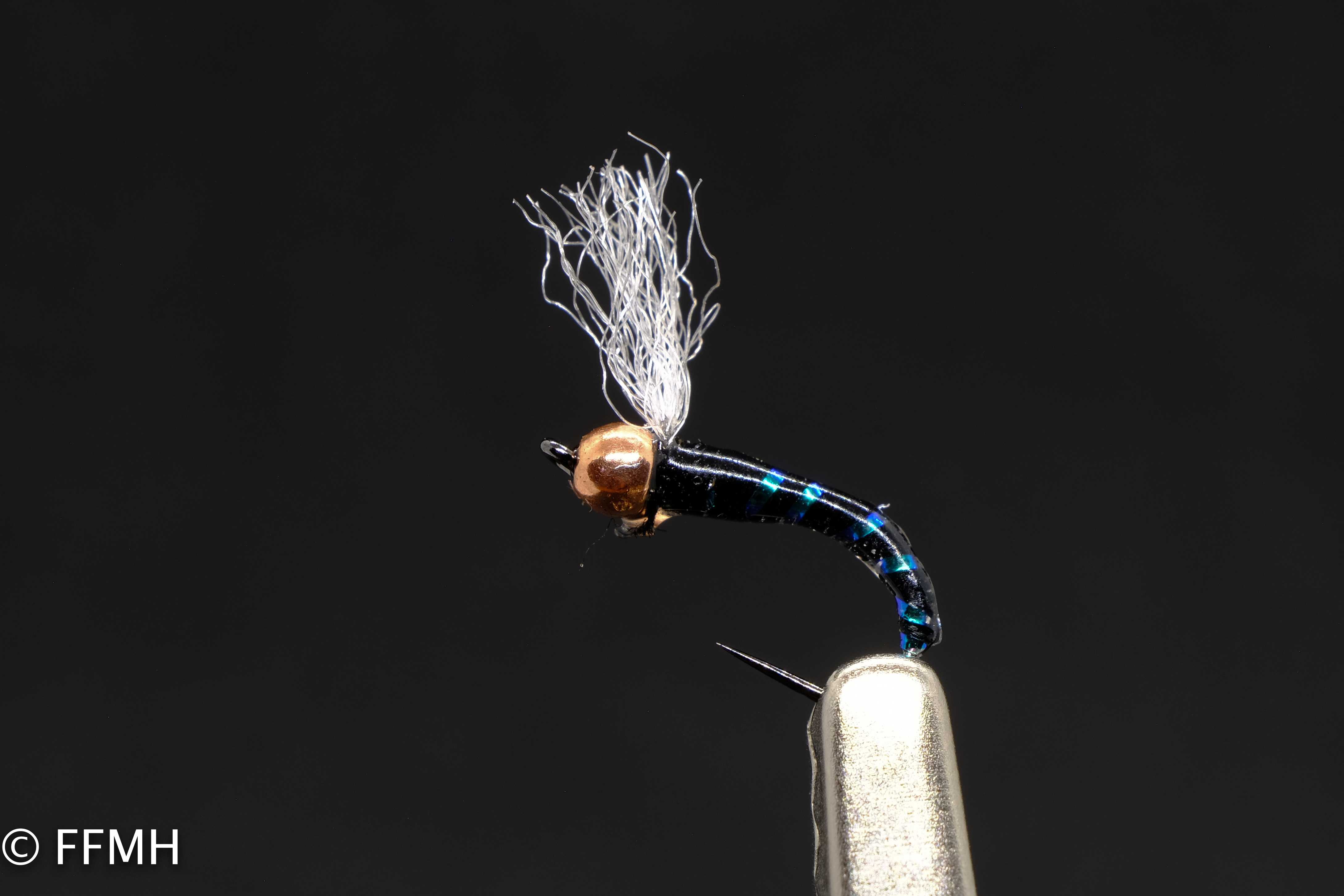 Gold Head Glass Blue Epo Curved