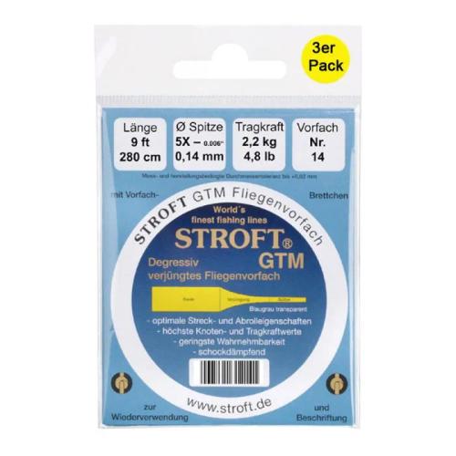STROFT GTM Vorfach gezogen 9,0Ft 3er Set