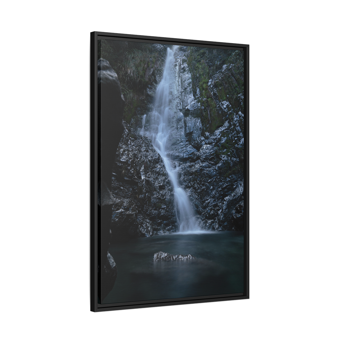 Avalanche Falls Waterfall Art Print, New Zealand Landscape Original Photography