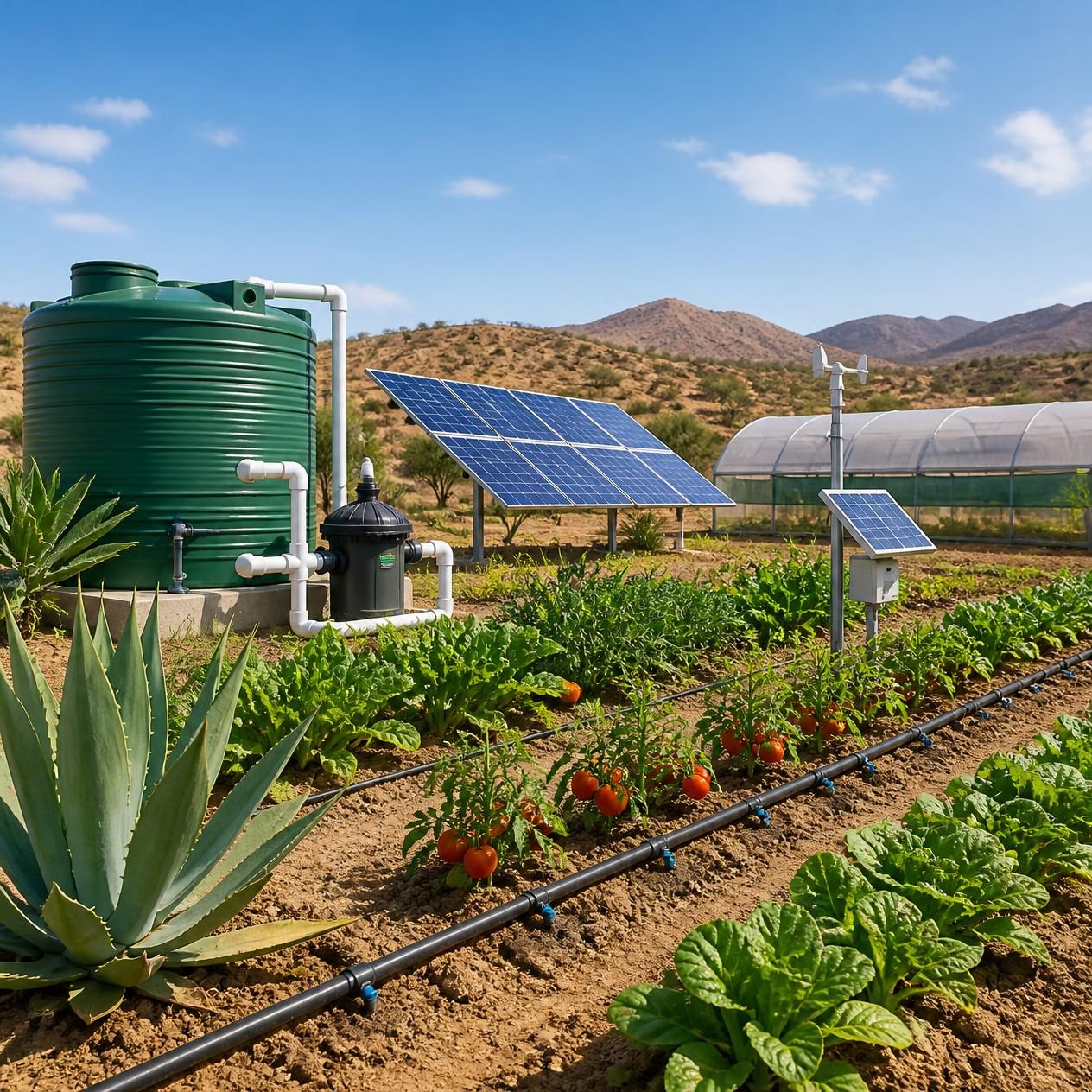 Water conservation and solar systems integration