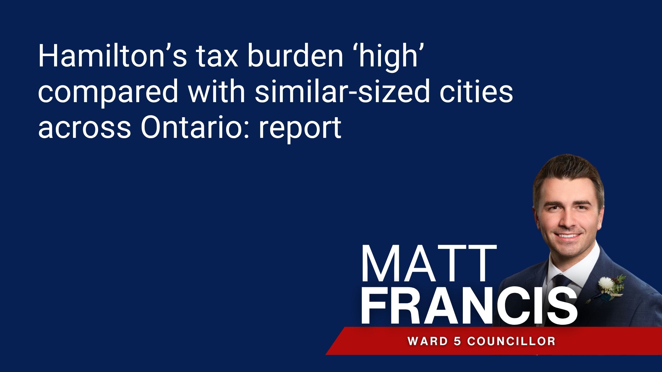 Hamilton’s tax burden ‘high’ compared with similar-sized cities across Ontario: report photo