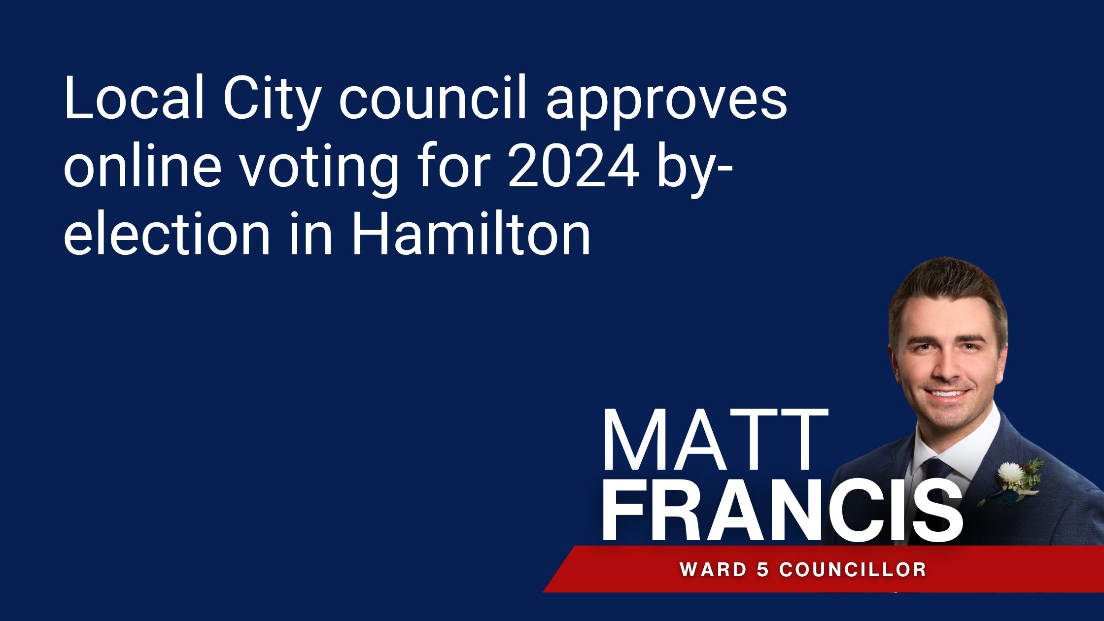  Local City council approves online voting for 2024 by-election in Hamilton photo
