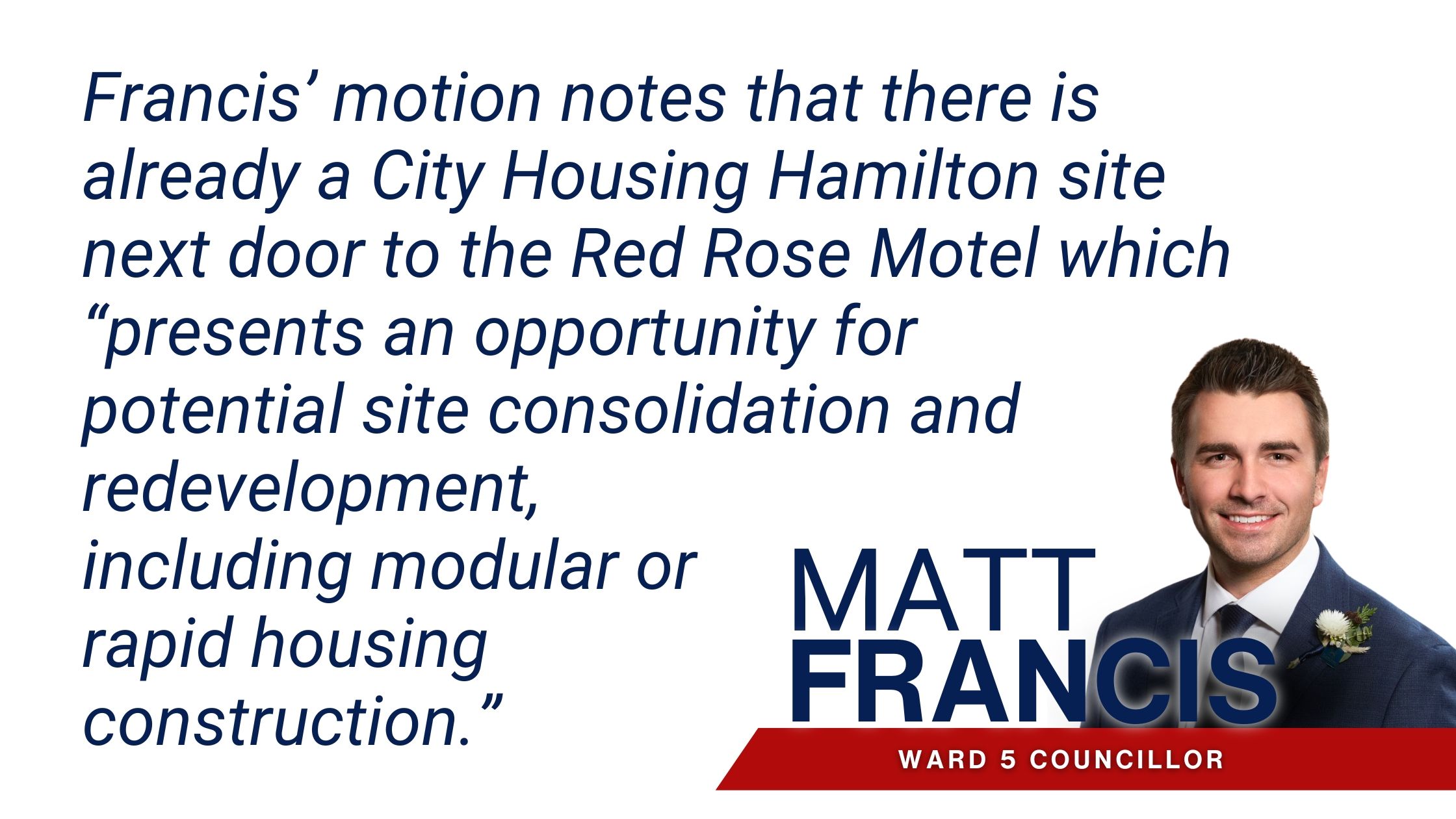 Clr. Francis wants city to look at taking over notorious Red Rose Motel for housing photo