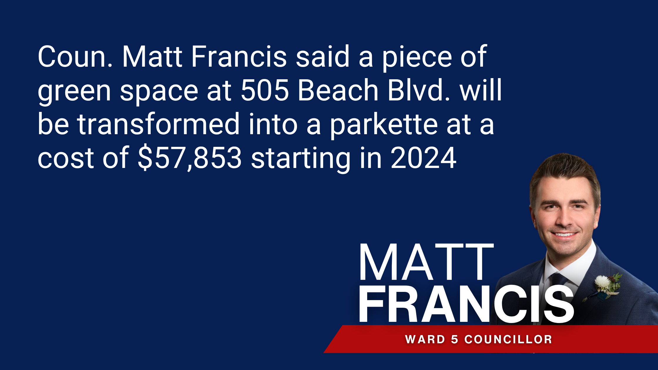 Council backs creation of $58K Beach Boulevard parkette photo