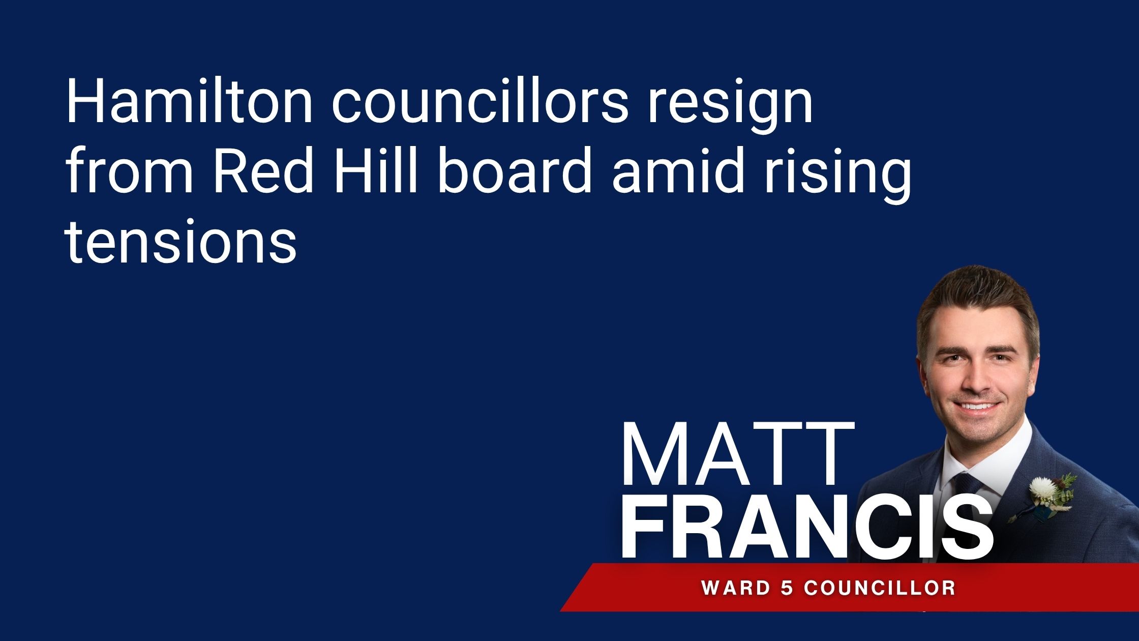 Hamilton councillors resign from Red Hill board amid rising tensions photo
