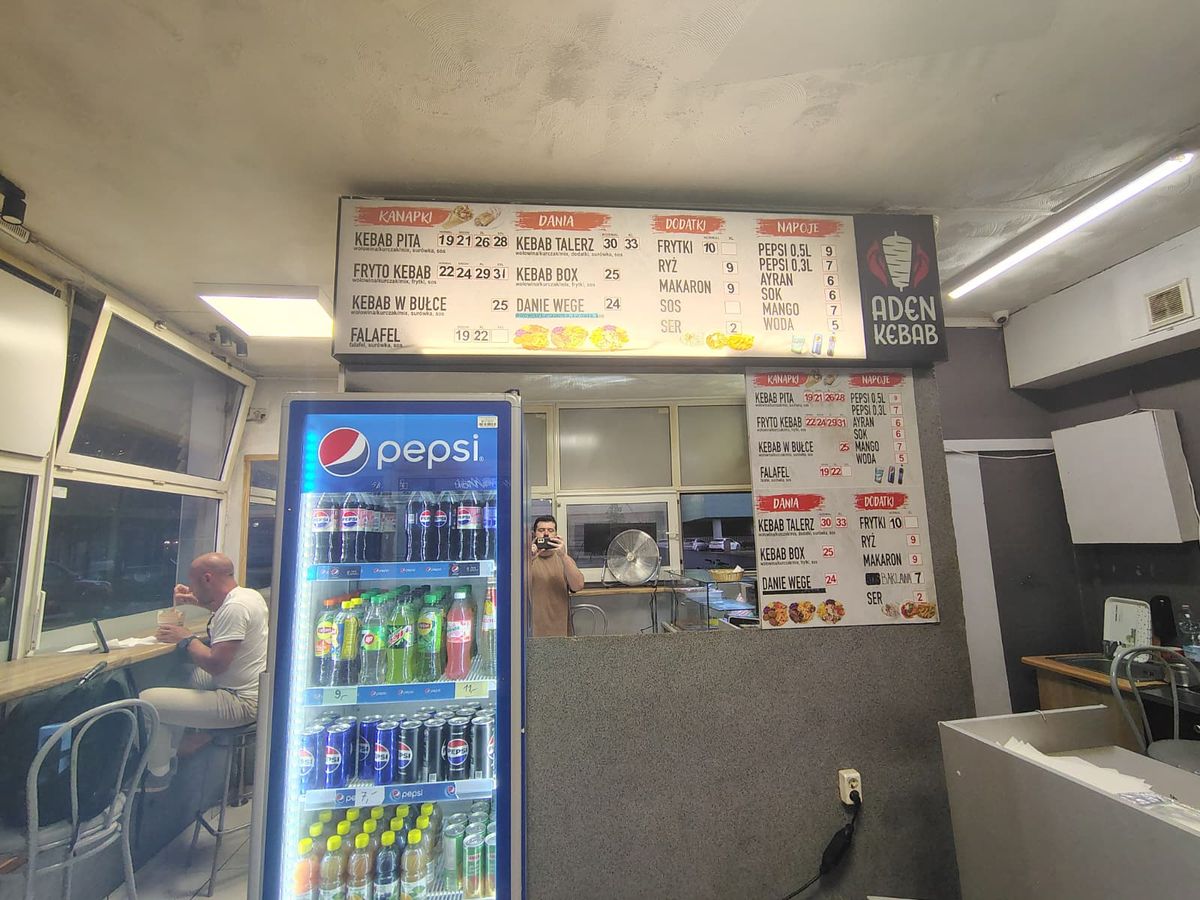 Aden Kebab menu showing prices