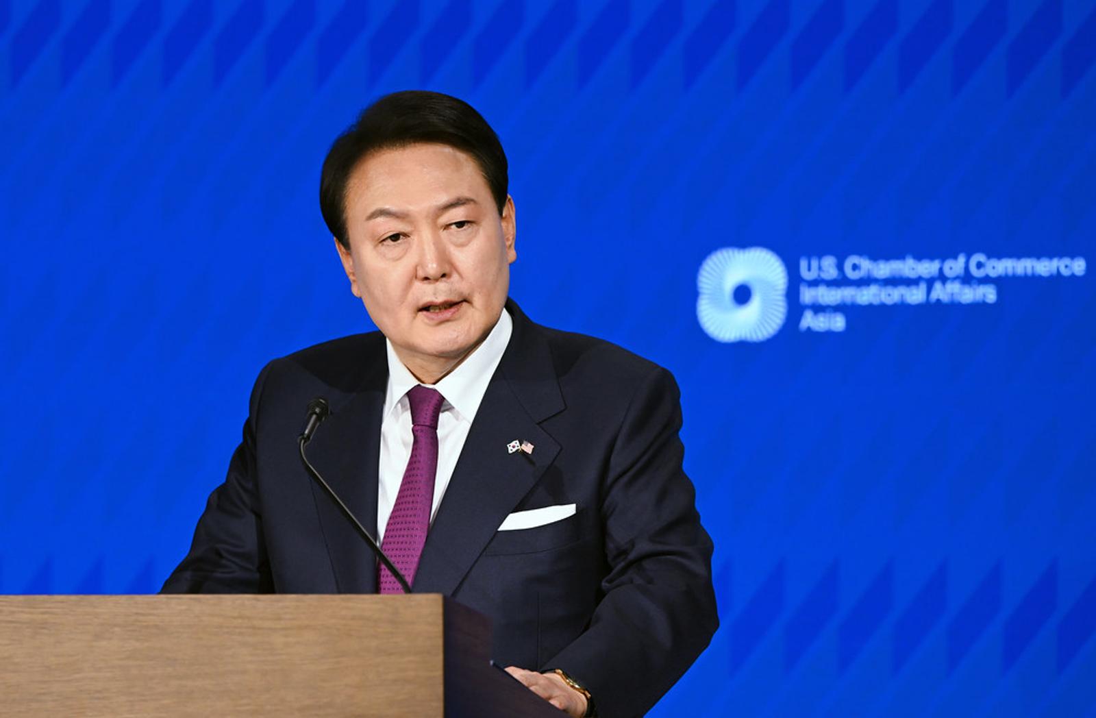 Photo of President Yoon Suk Yeol present at the U.S.-Korea Business Forum