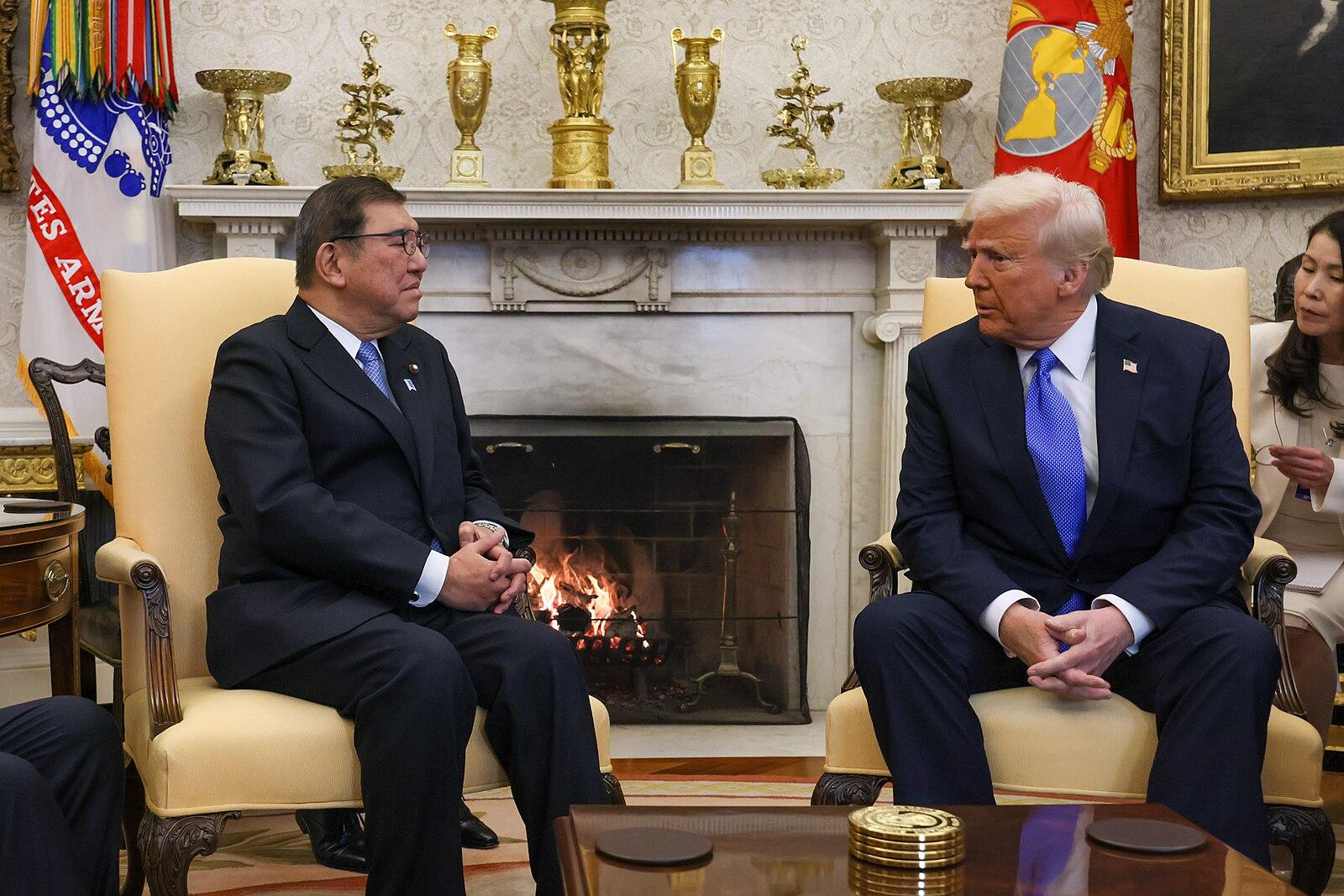 Shigeru Ishiba and Donald Trump met in the White House as part of an official Japanese state visit on February 7th