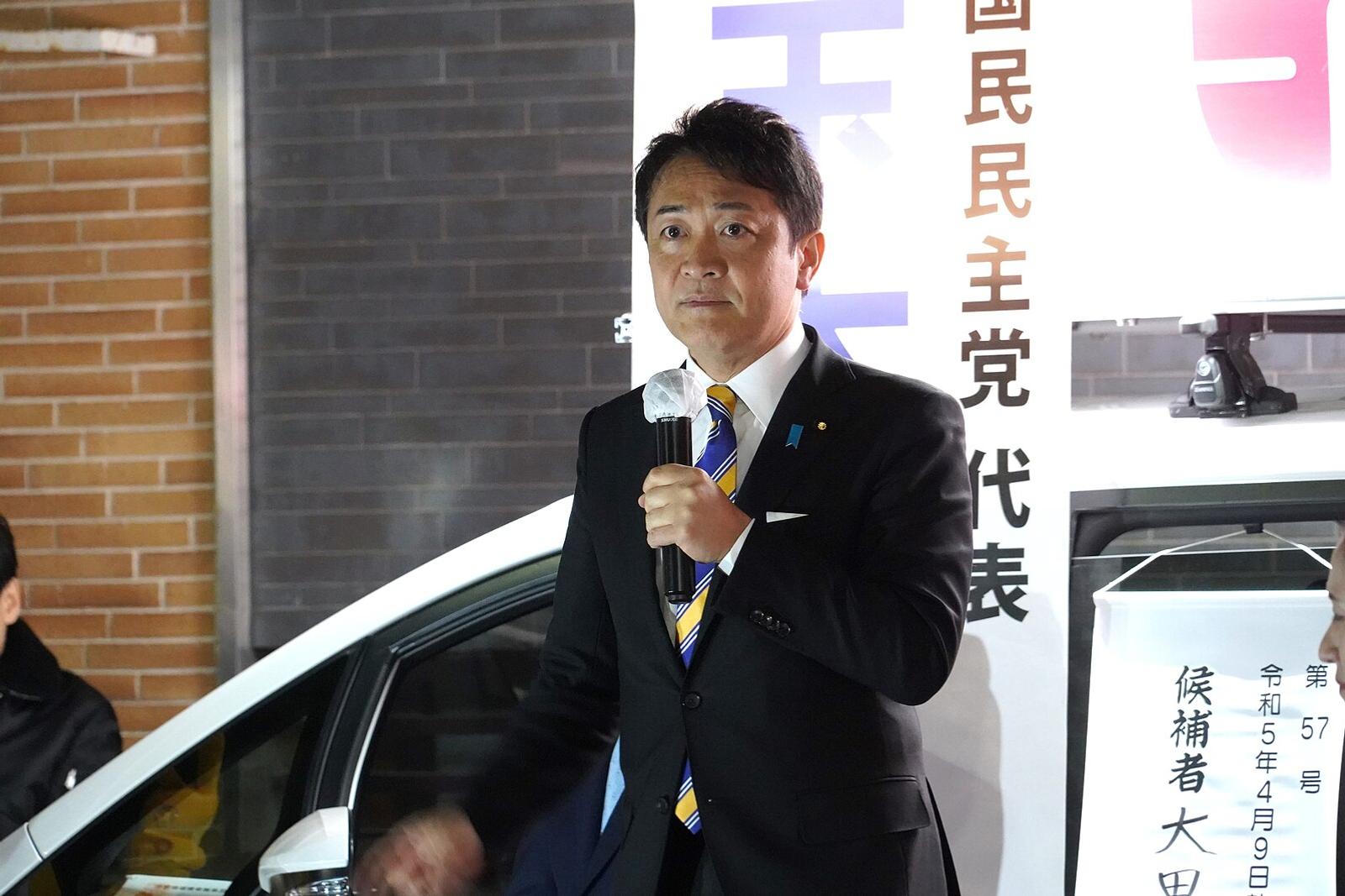 Yuichiro Tamaki, the leader of the Democratic Party For the People (DPFP), gives a speech in Fukuoka, Japan. Under Tamaki’s leadership, the DPFP emerged as one of the big winners of the 2024 House of Representatives election