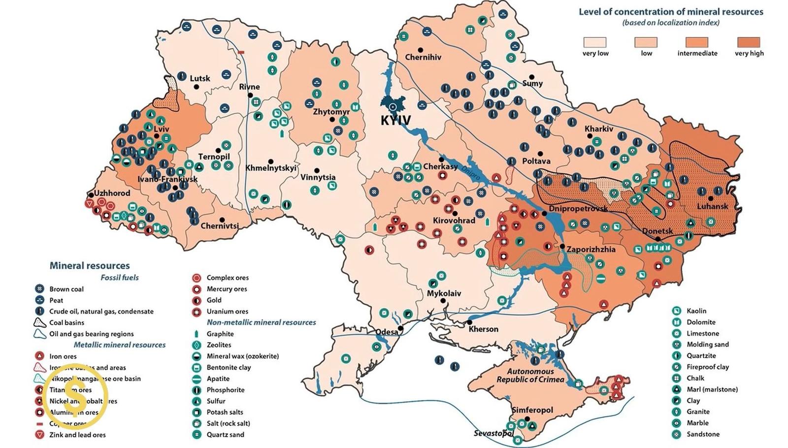 Much of Ukraine’s mineral resources are concentrated in Russian-occupied territory