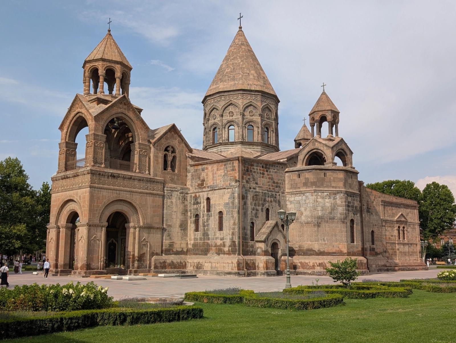 Etchmiadzin Cathedral, the administrative center of the Armenian Apostolic Church, which has faced government repression