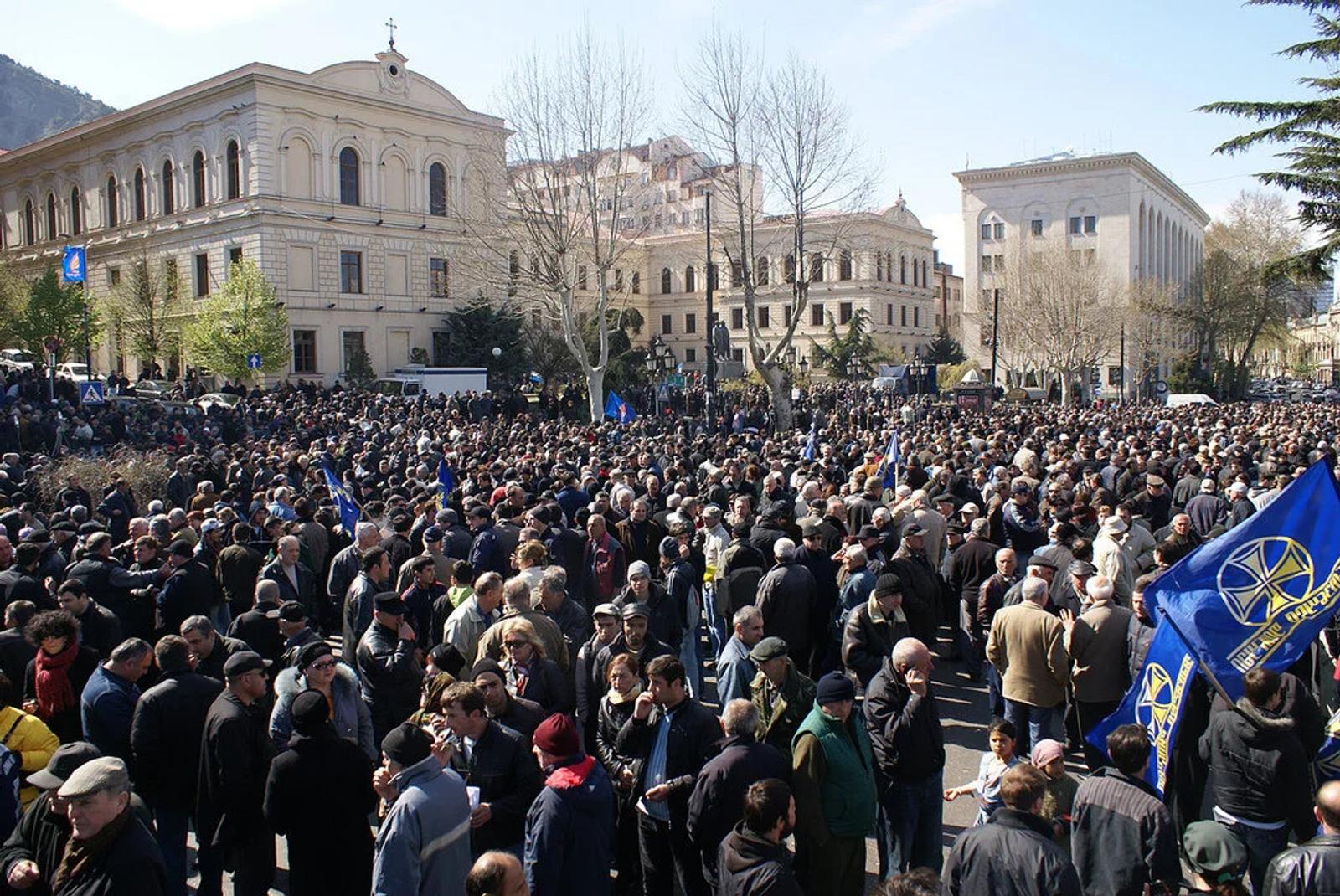Georgian Opposition Protests Ruling Party’s Victory in Elections