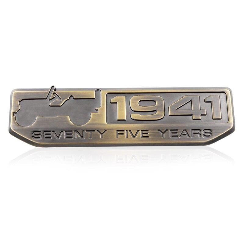 1pcs 1941 Car Stickers 3D Badge Texas Edition Star TRAIL RATED 4X4 Limited Emblem Metal Refitted For JEEP Car Styling Car