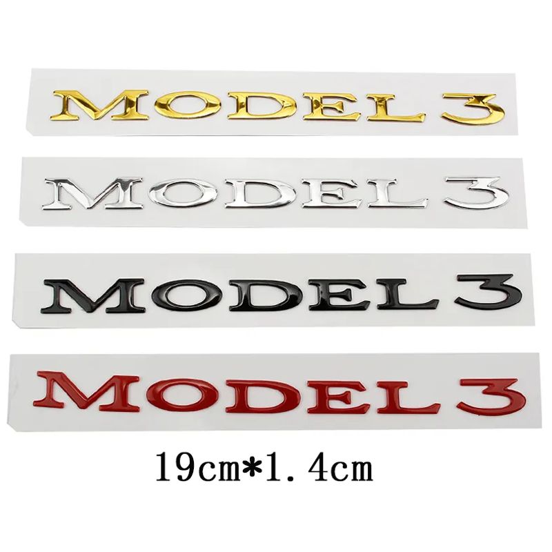 Replace ABS Letter Rear Tail Emblem Sticker Badge Decal For TESLA Model 3 X S