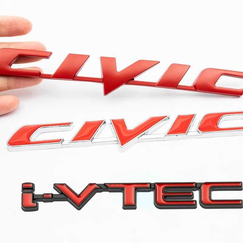3D Metal VTEC i-VTEC CIVIC Sticker Emblem Badge Decals for Honda City Civic Accord