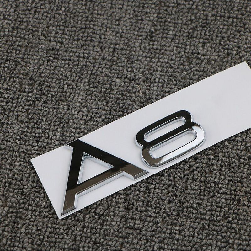 For Audi A3 A4 A5 A6 A7 A8 Q3 Q5 Q7 3.2 3.0T 2.0T 4.2 2.4 3.6 Rear Emblem Badge Sticker