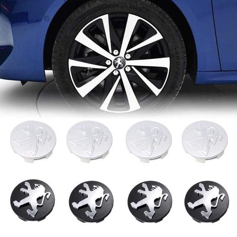 Peugeot 60mm wheel center cap 4-piece hub cover set