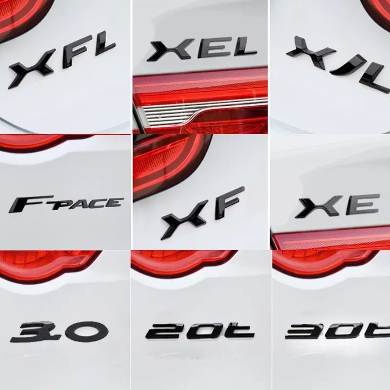 For Jaguar XE XF XJL XEL XFL E-PACE F-PACE F-TYPE 3.0 5.0 V6 V8 Emblem Sticker Badge