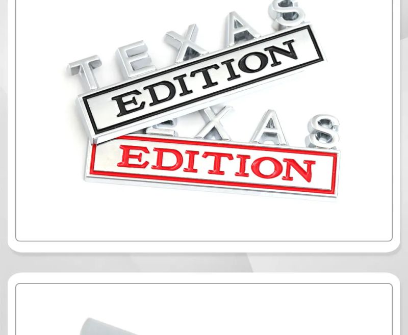 Metal Sticker TEXAS Edition Badge Emblem Front Hood Grille for BMW Nissan Mazda Skoda Lexus